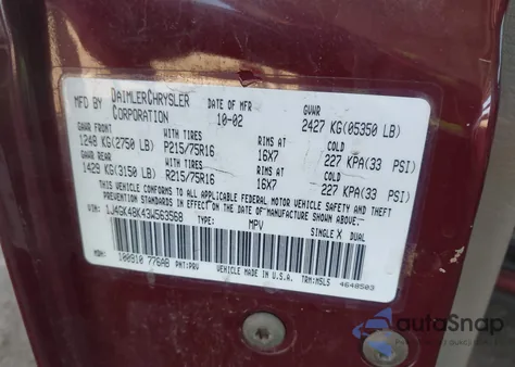 2003 Jeep Liberty Sport z USA, uszkodzony, nr VIN 1J4GK48K43W563568